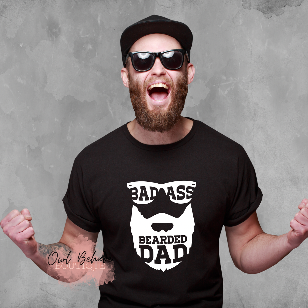 Badas* Bearded Dad Adult T-shirt