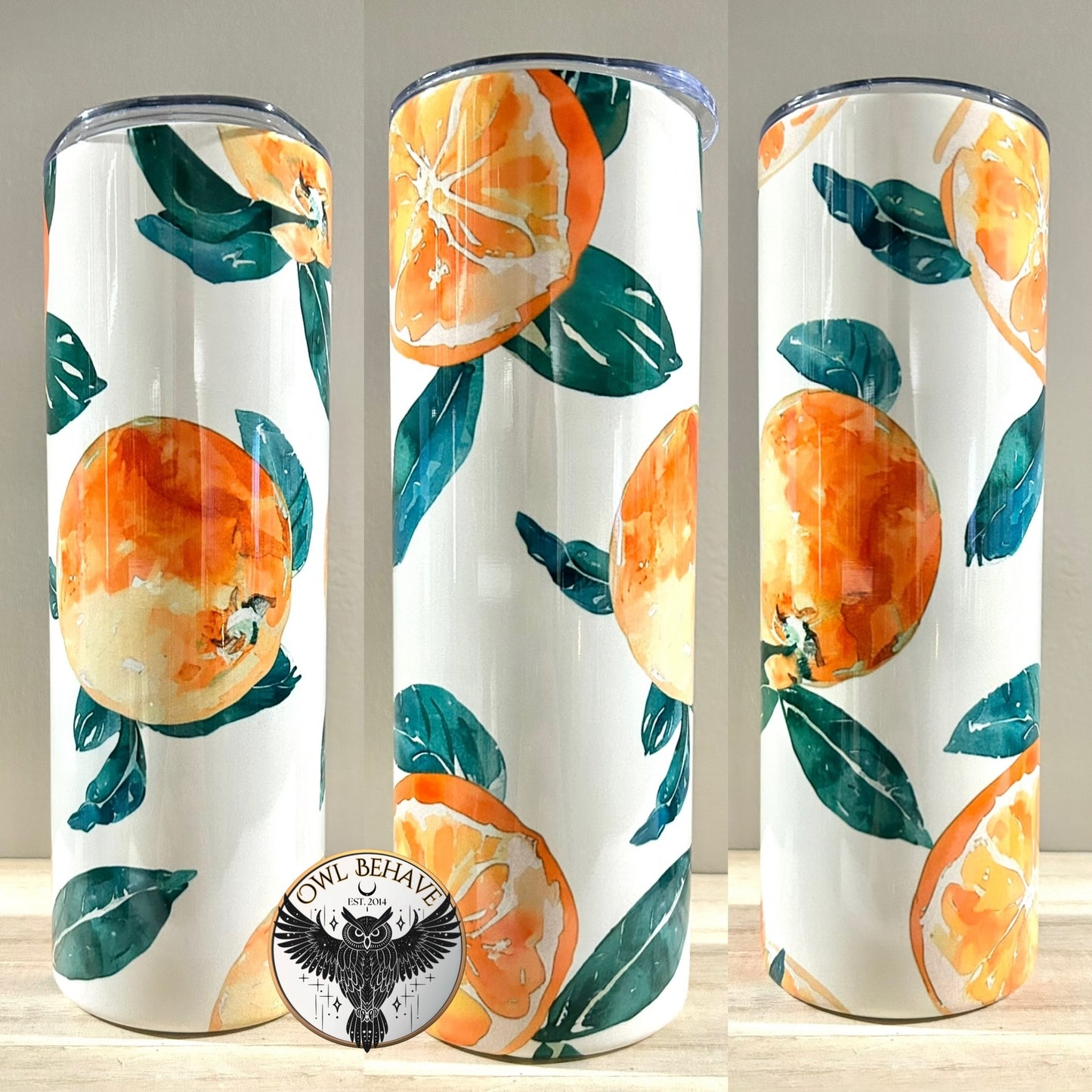 Watercolor Orange Tumbler