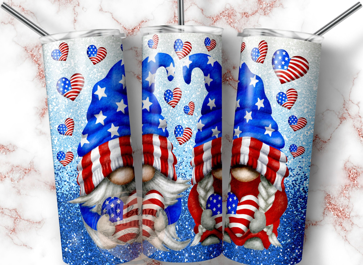 USA Gnome Sublimation Tumbler