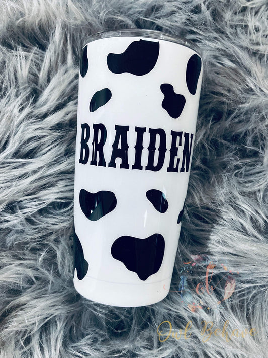 Cow Print Tumbler - OwlBehave