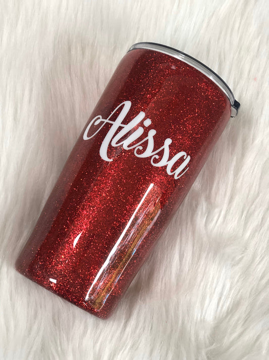 Not Today Satan Glitter Tumbler