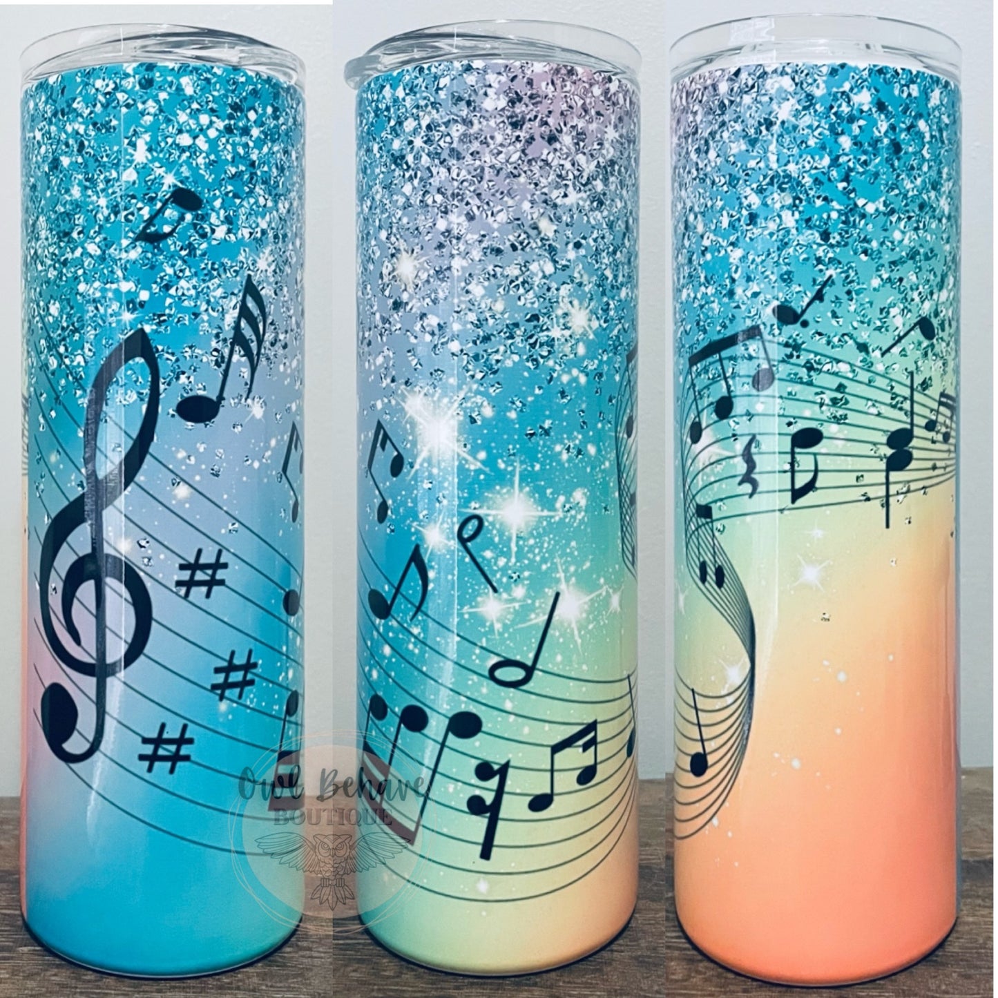 Music Note Sublimation Tumbler