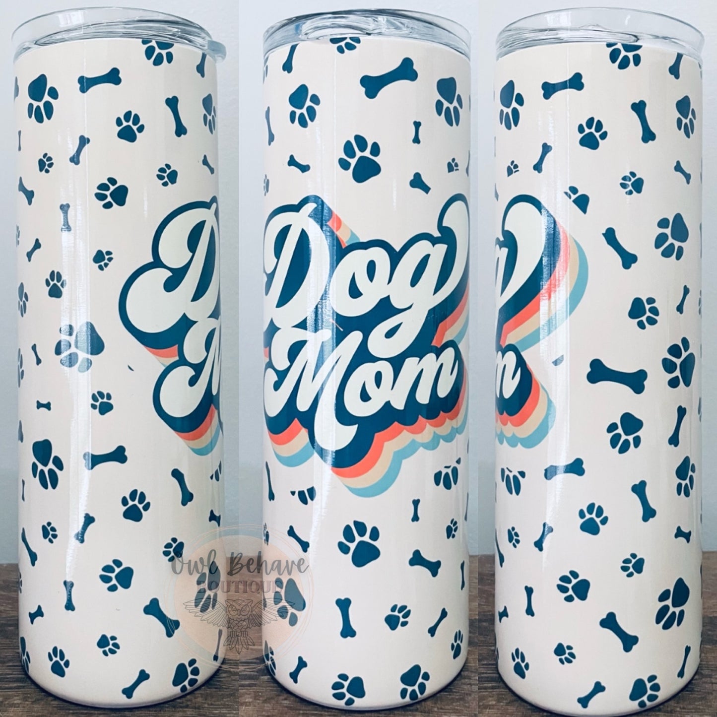 Dog Mom Retro Sublimation Tumbler
