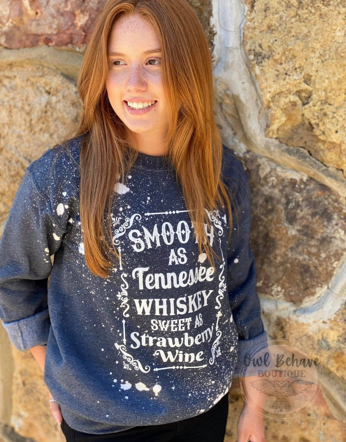 Smooth Whiskey Bleached Crewneck Sweatshirt