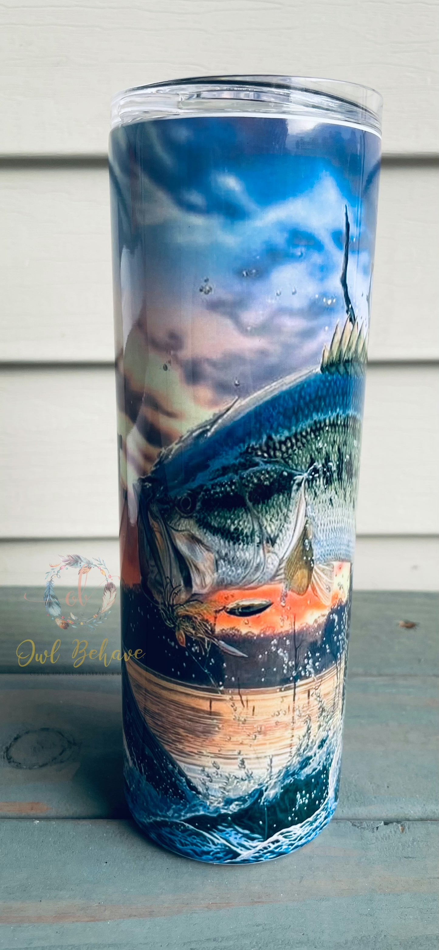 Eat Sleep Fish Repeat Sublimation Tumbler