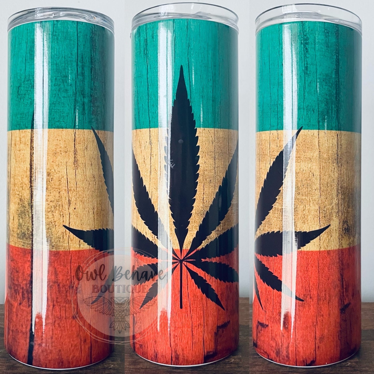 Rasta Leaf Sublimation Tumbler