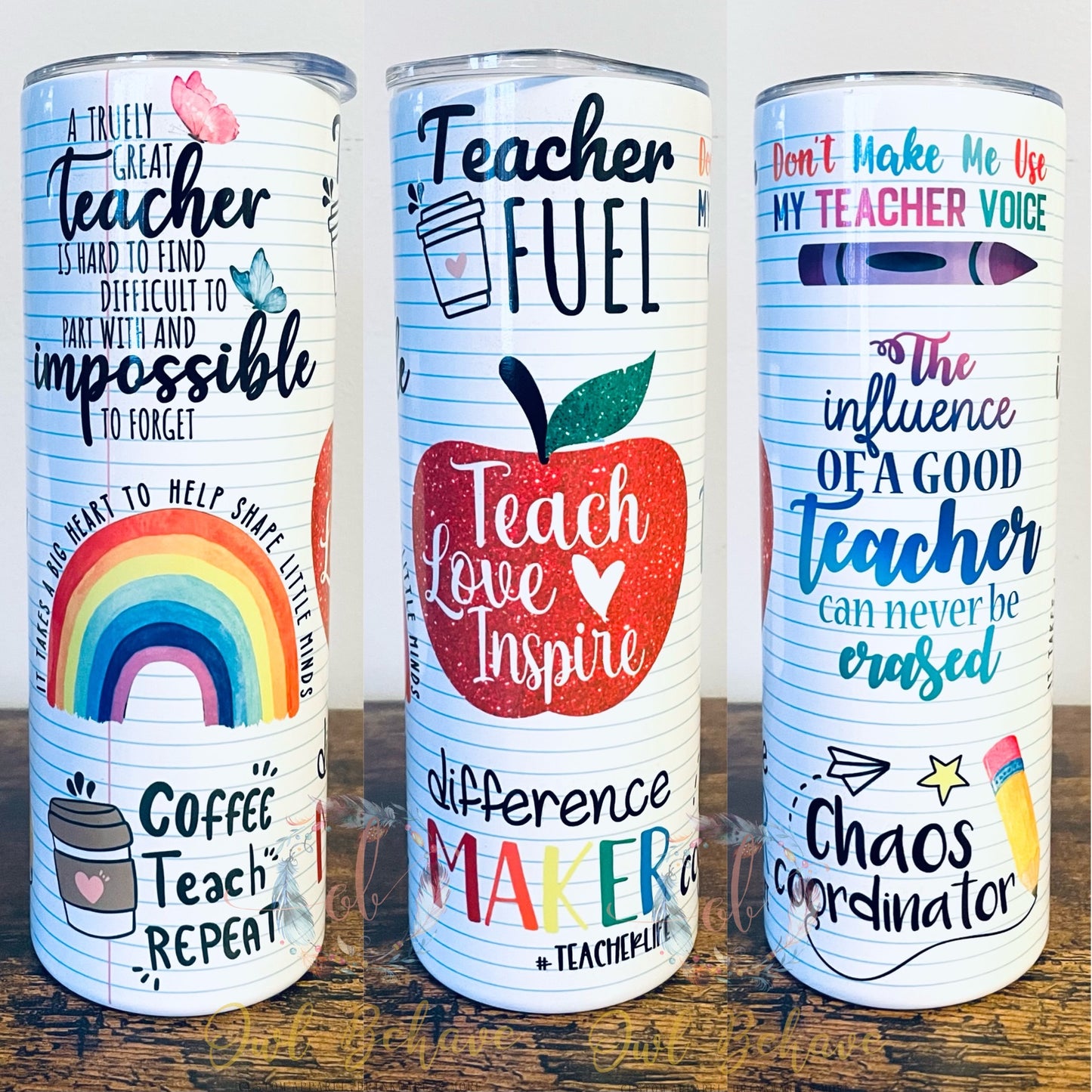 Teach Love Inspire Sublimation Tumbler