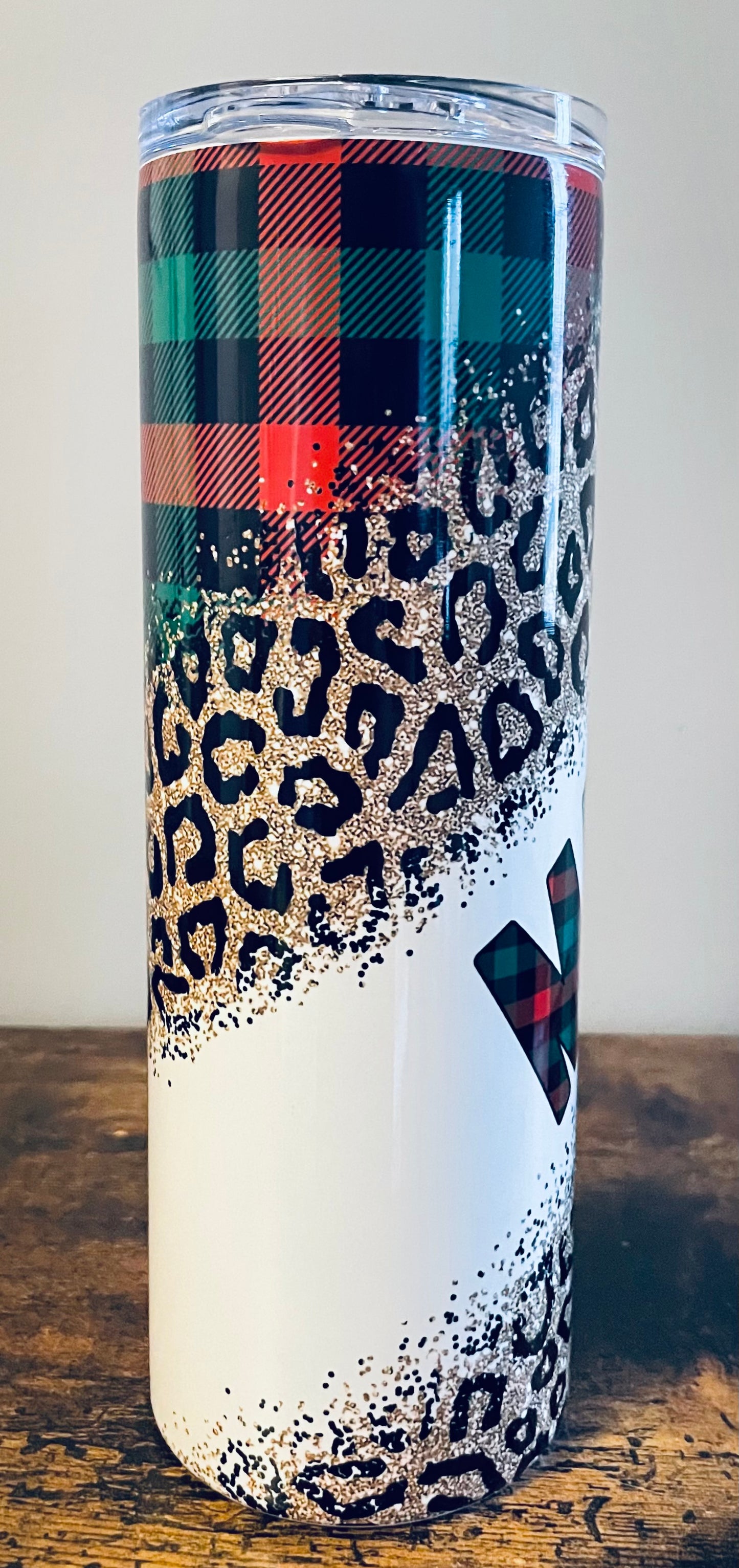 Mama Plaid Leopard Sublimation Tumbler