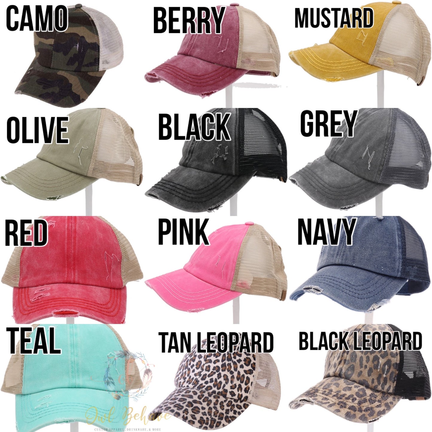 Detroit Criss Cross Ponytail Hat