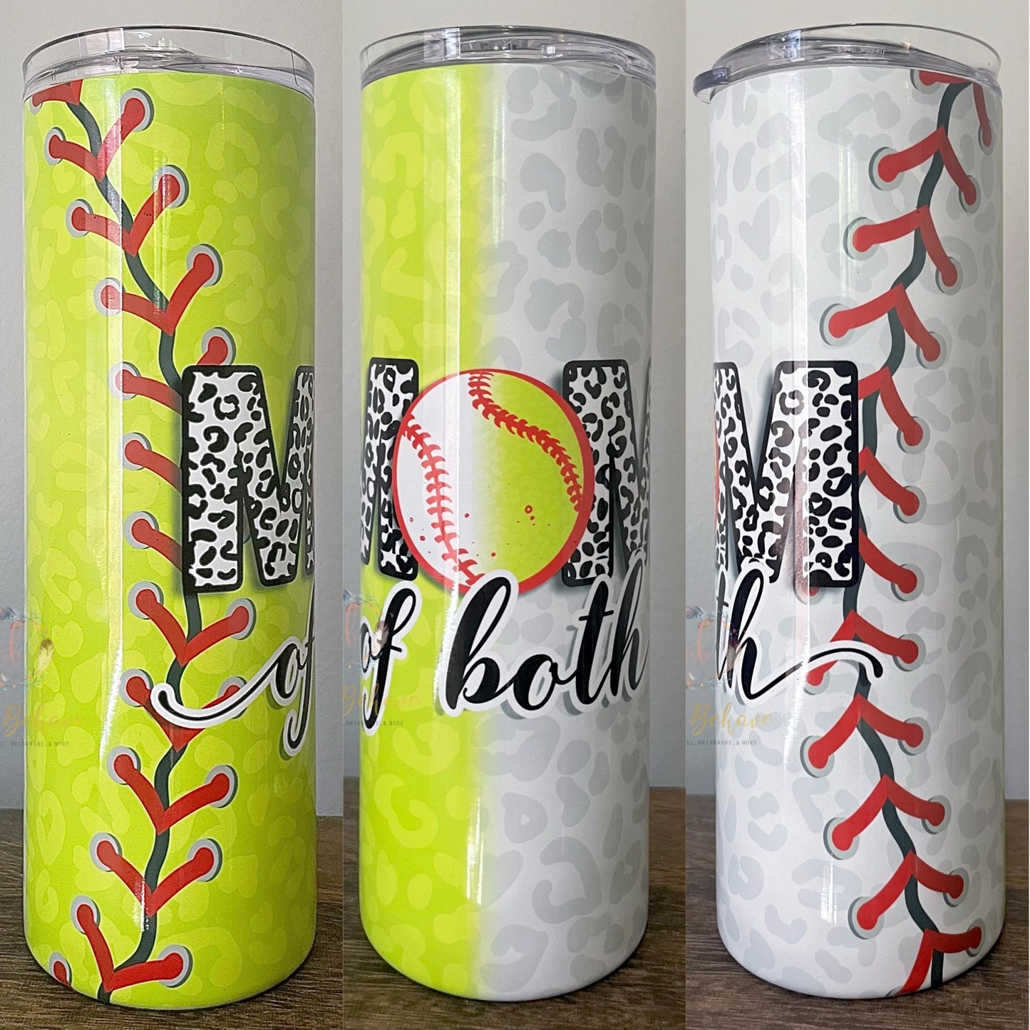 Mom of Both Softball & Baseball Sublimation Tumbler