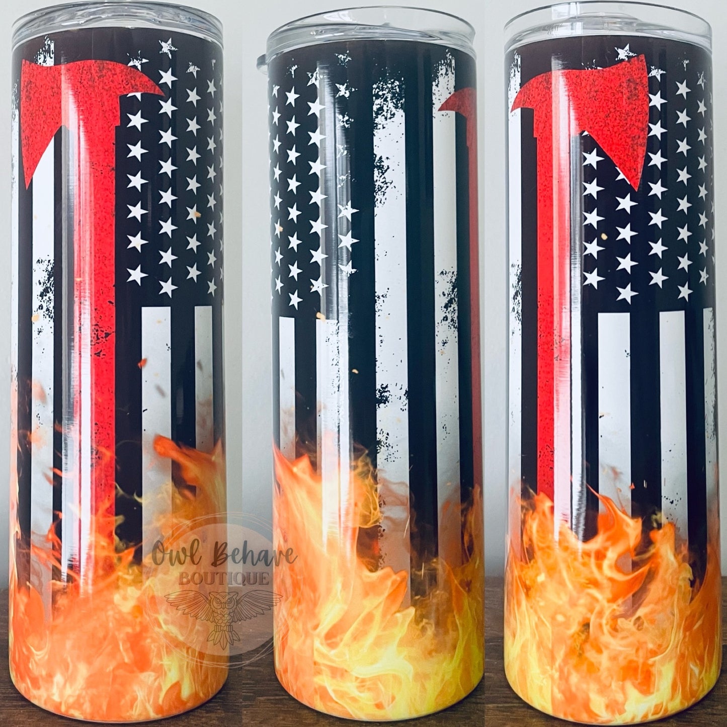 Firefighter Axe Sublimation Tumbler