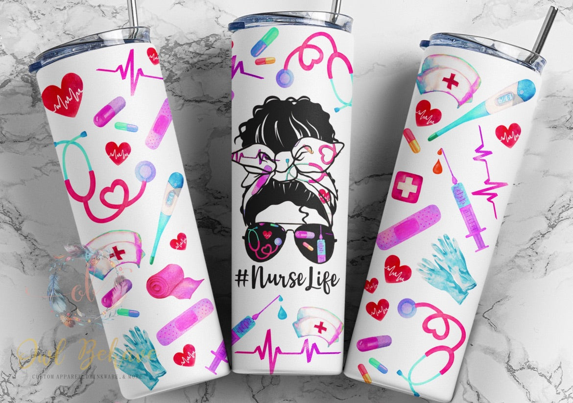 Nurse Life Sublimation Tumbler