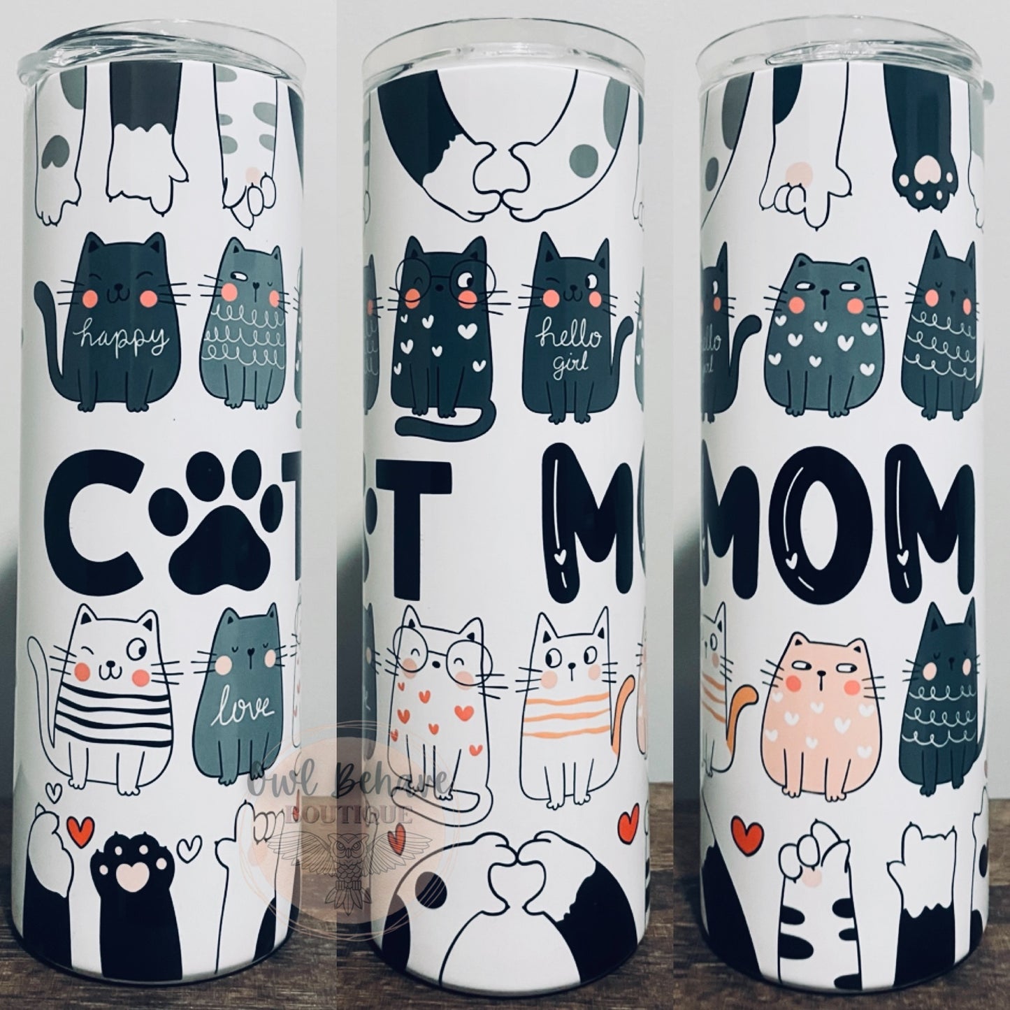 Cat Mom Sublimation Tumbler