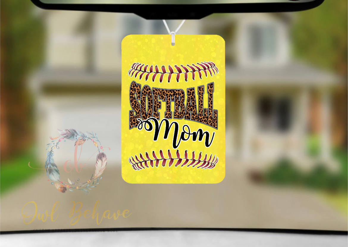 Softball Mom Car Air Freshener