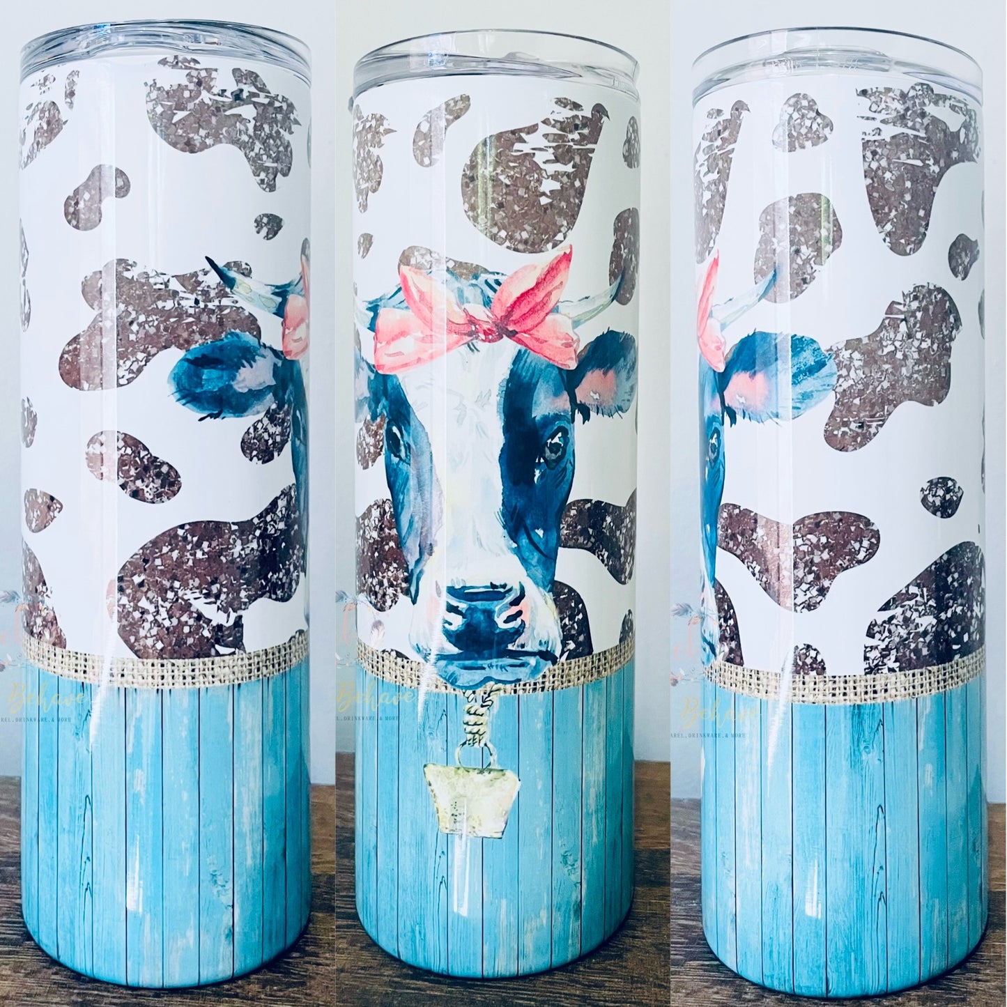 Rustic Cow Sublimation Tumbler