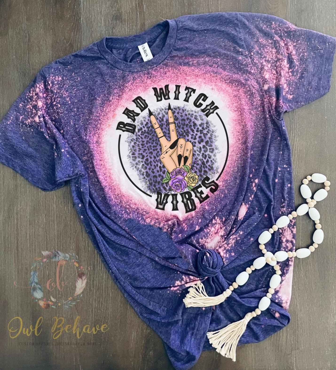 Bad Witch Vibes Bleached Tee