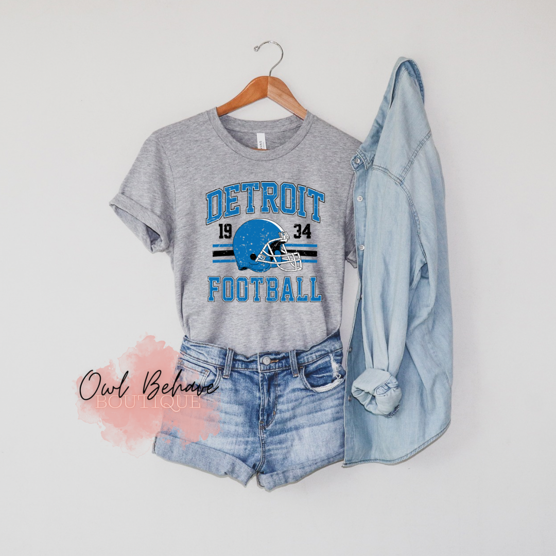Detroit Football Adult T-Shirt