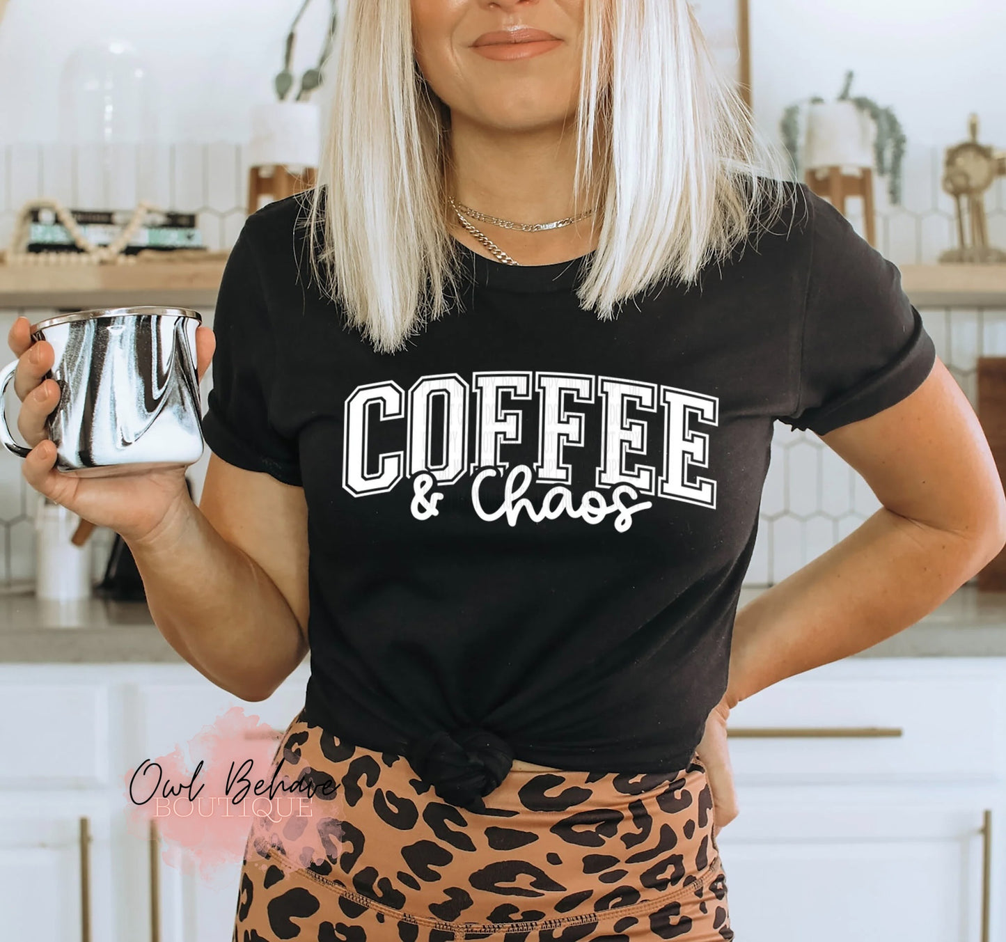 Coffee & Chaos Adult T-Shirt