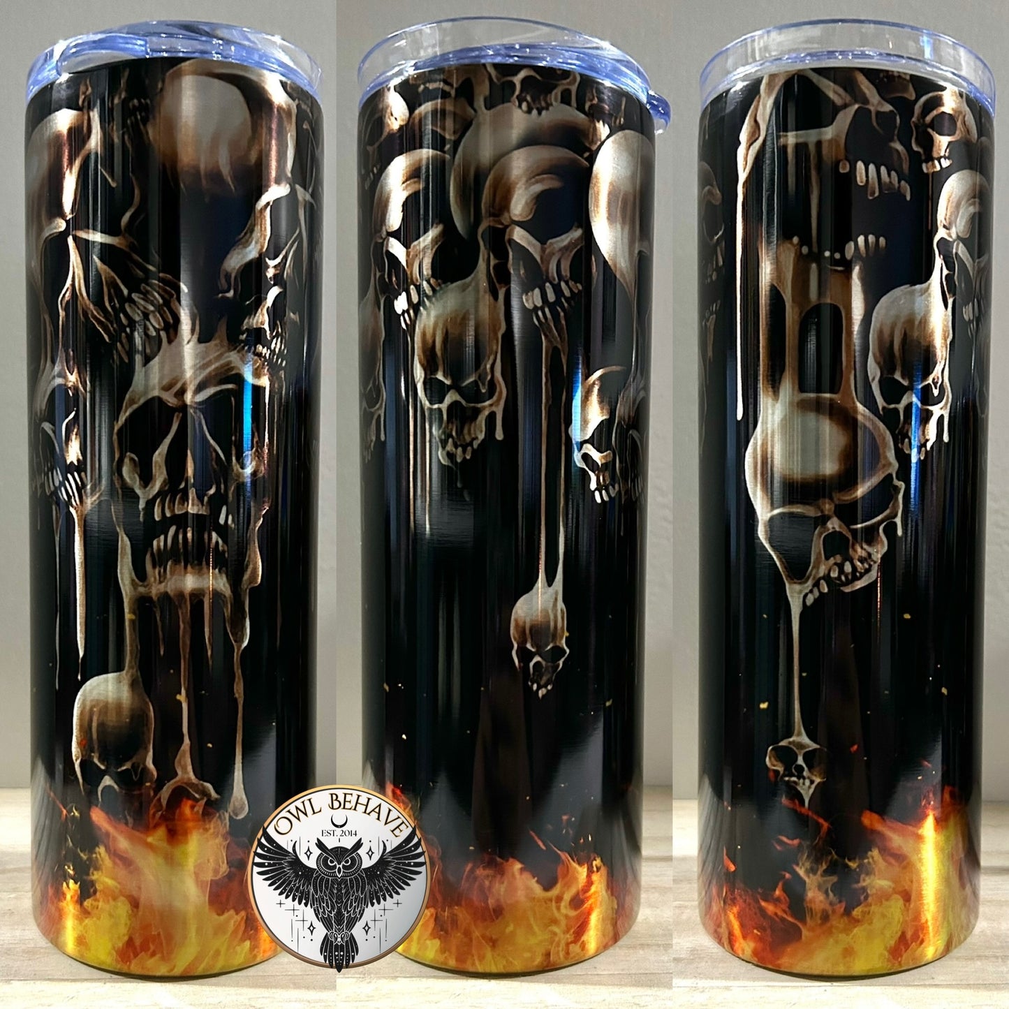 Fire Skull Stainless Tumbler