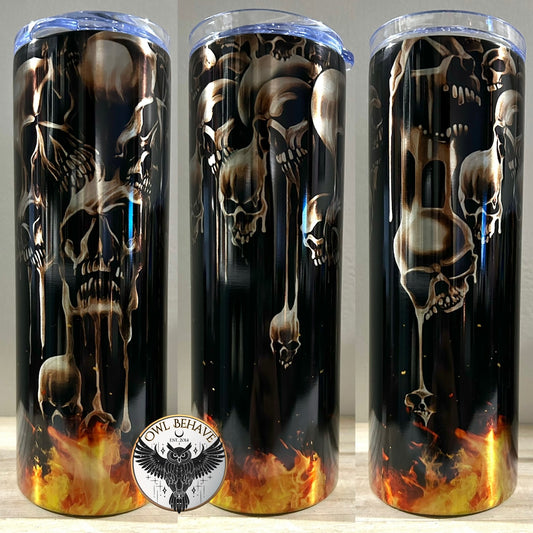 Fire Skull Stainless Tumbler