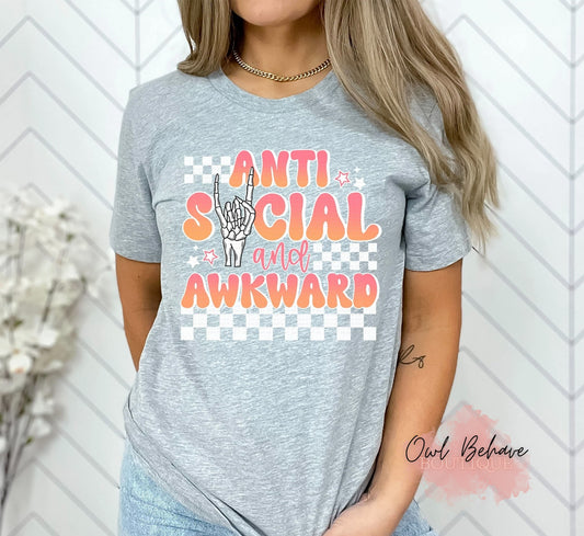 Anti Social & Awkward Adult T-Shirt