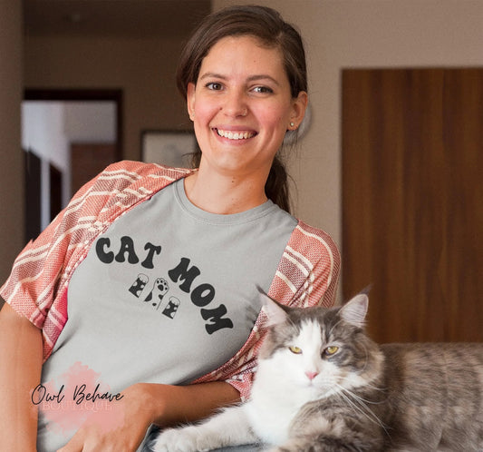 Cat Mom Adult T-Shirt