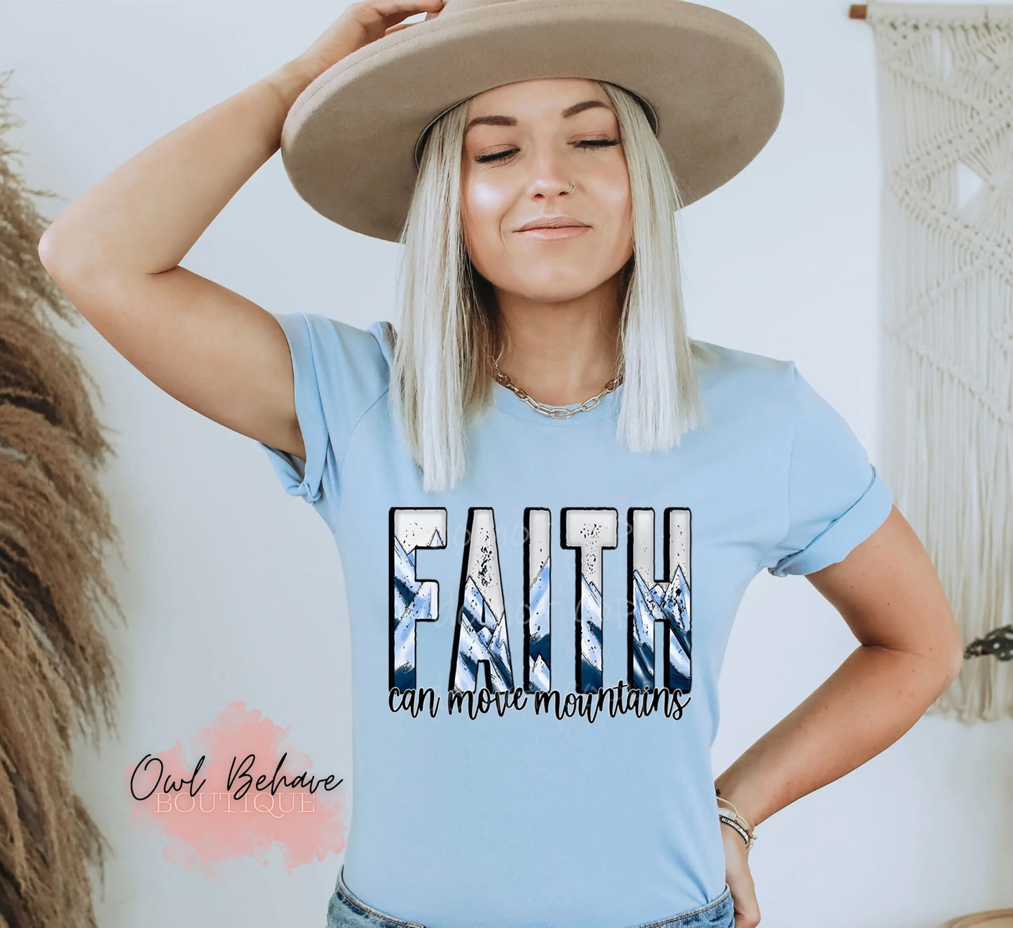 Faith Can Move Mountains Adult T-Shirt