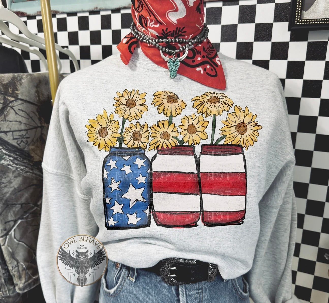 Flag Mason Jars