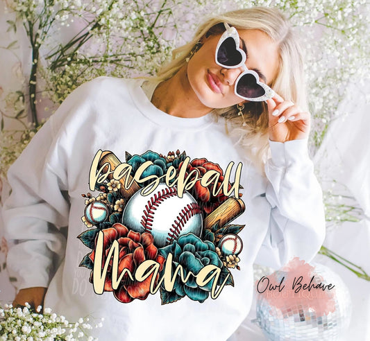 Baseball Mama Crewneck Sweatshirt