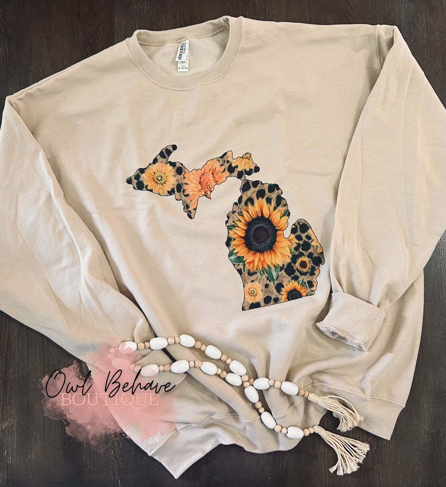 Michigan Sunflower Crewneck Sweatshirt