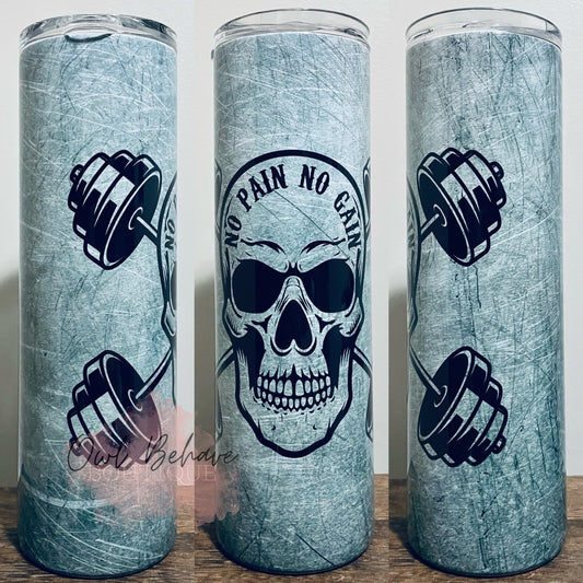 No Pain No Gain Sublimation Tumbler