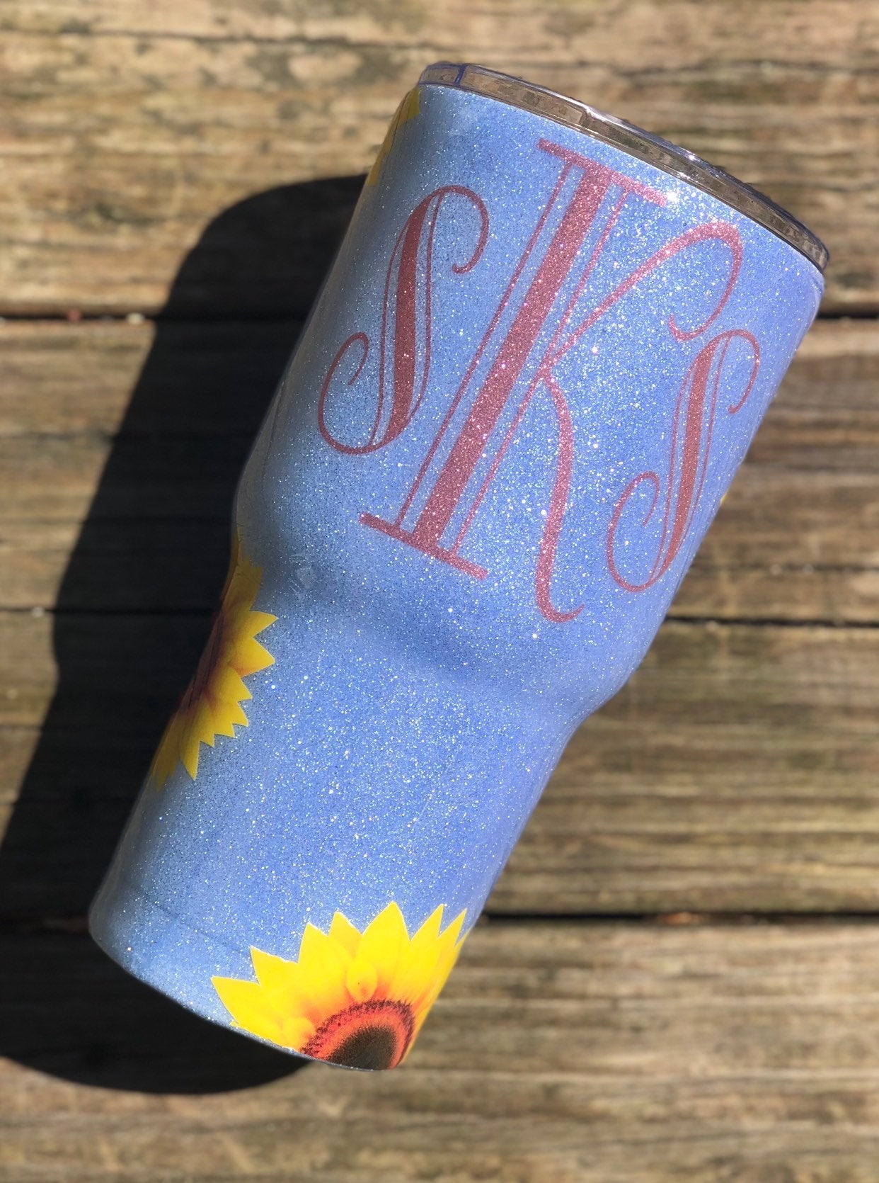 Sunflower UV Glitter Tumbler