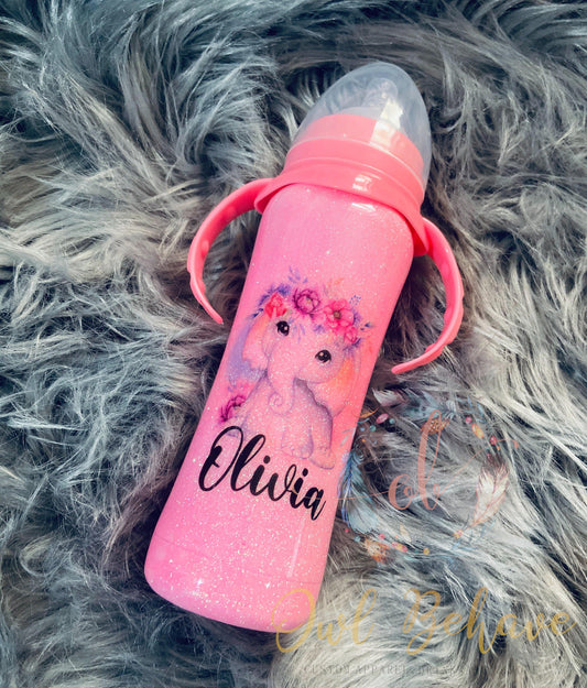 Elephant Baby Bottle Tumbler - OwlBehave 