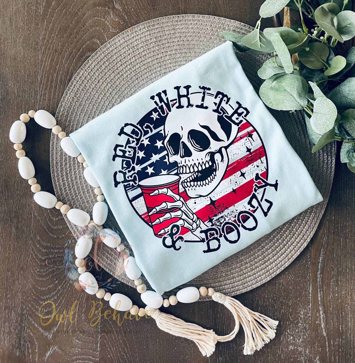 Red White & Boozy Adult T-shirt