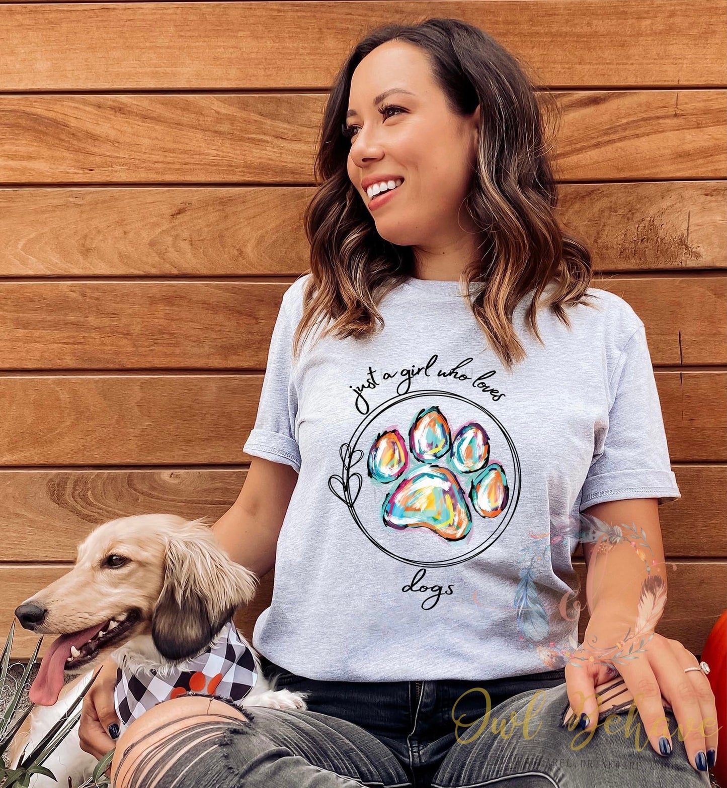 Just A Girl Who Loves Dogs Adult T-shirt