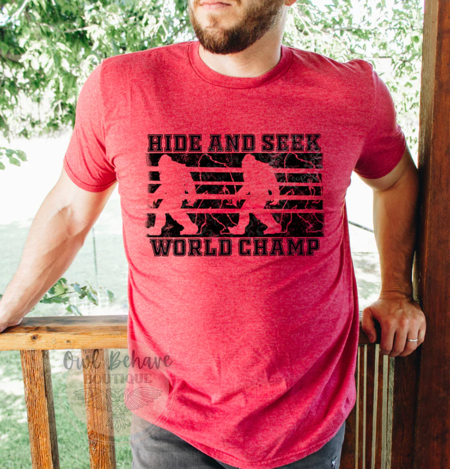 Hide and Seek World Champ Adult T-Shirt