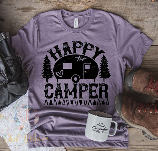 Happy Camper Adult T-shirt