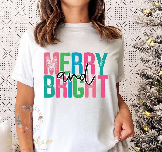 Merry & Bright Adult T-shirt