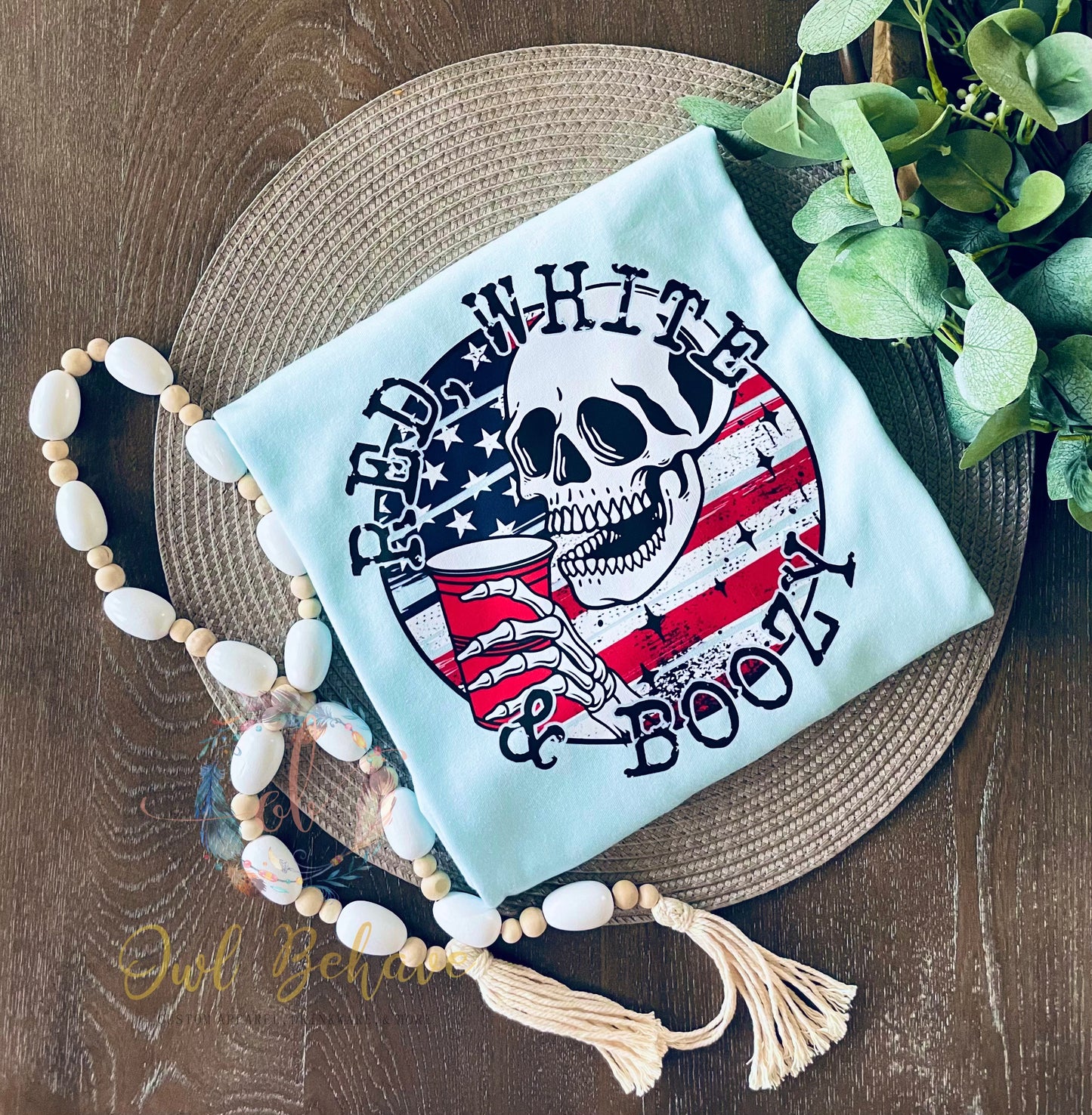 Red White & Boozy Adult T-shirt
