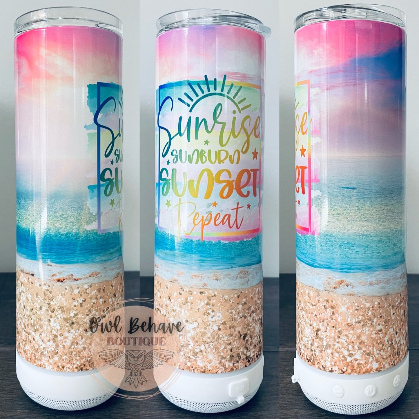 Sunrise Sunburn Bluetooth Speaker Tumbler