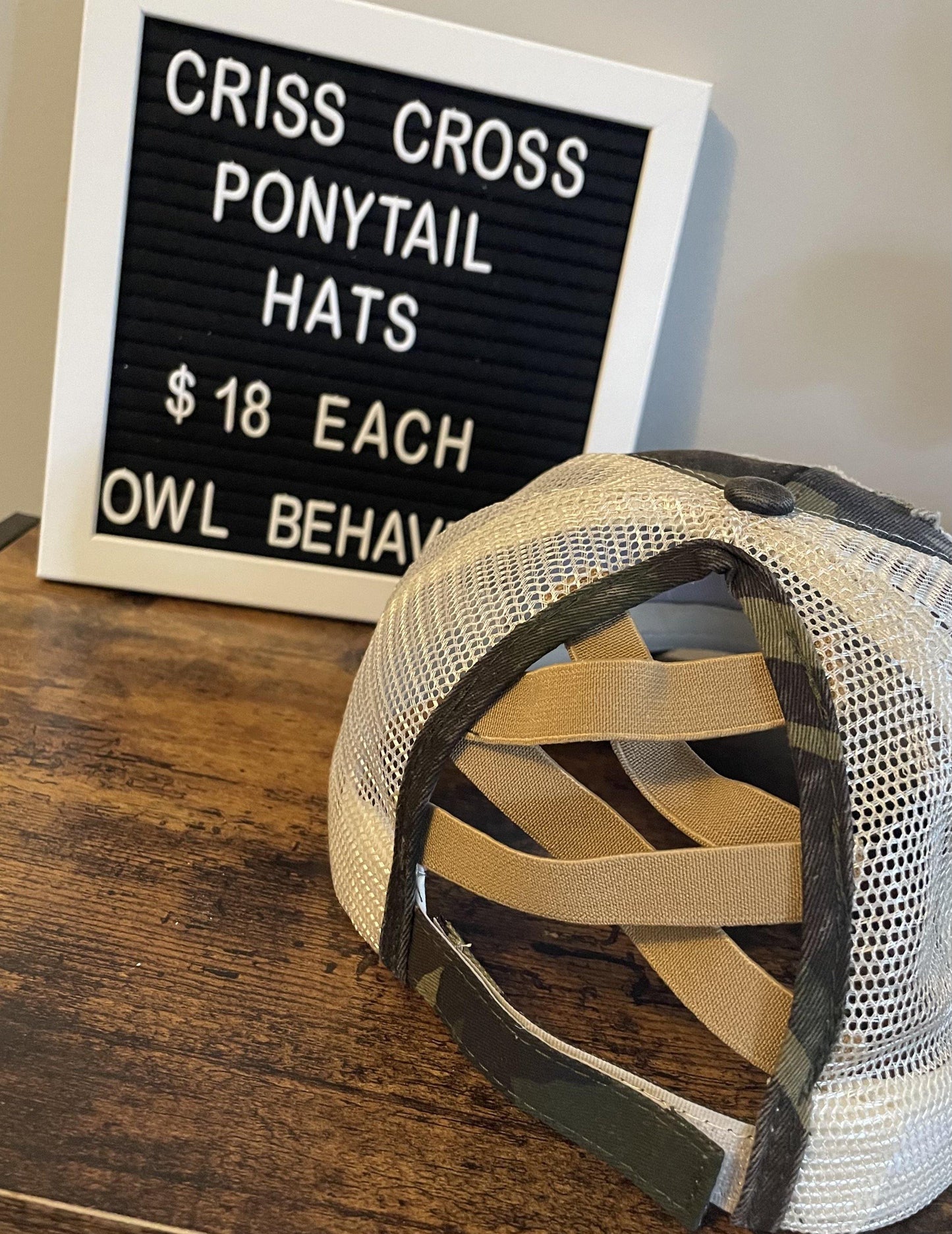 Glitter and Dirt Mom of both Criss Cross Ponytail Hat - OwlBehave 