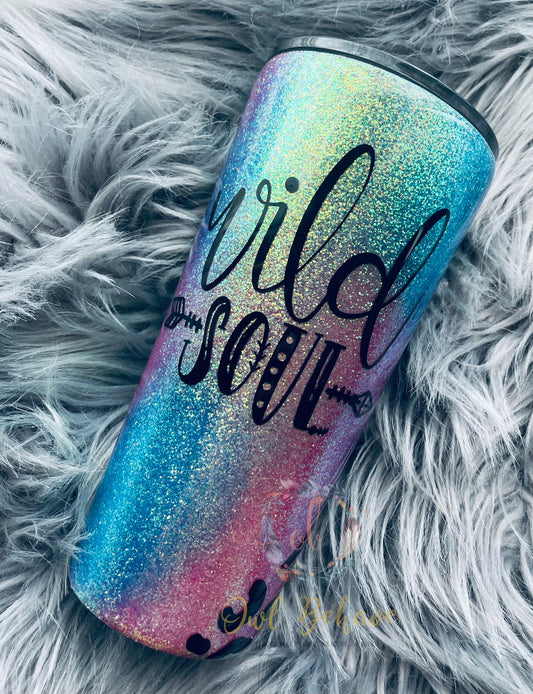 Wild Soul Leopard Glitter Tumbler