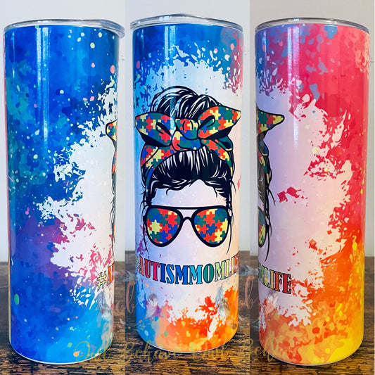 Autism Mom Sublimation Tumbler