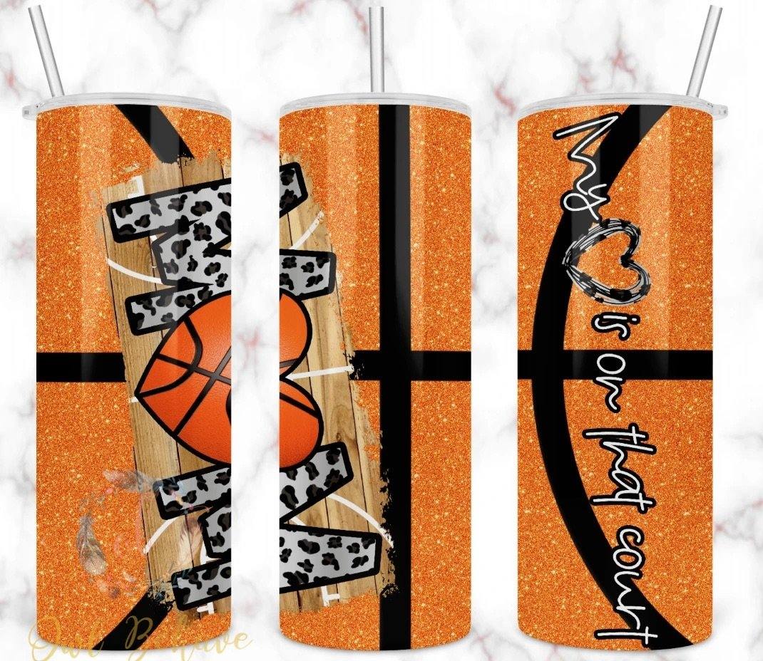 Basketball My Heart Is On That Court Sublimation Tumbler - OwlBehave 