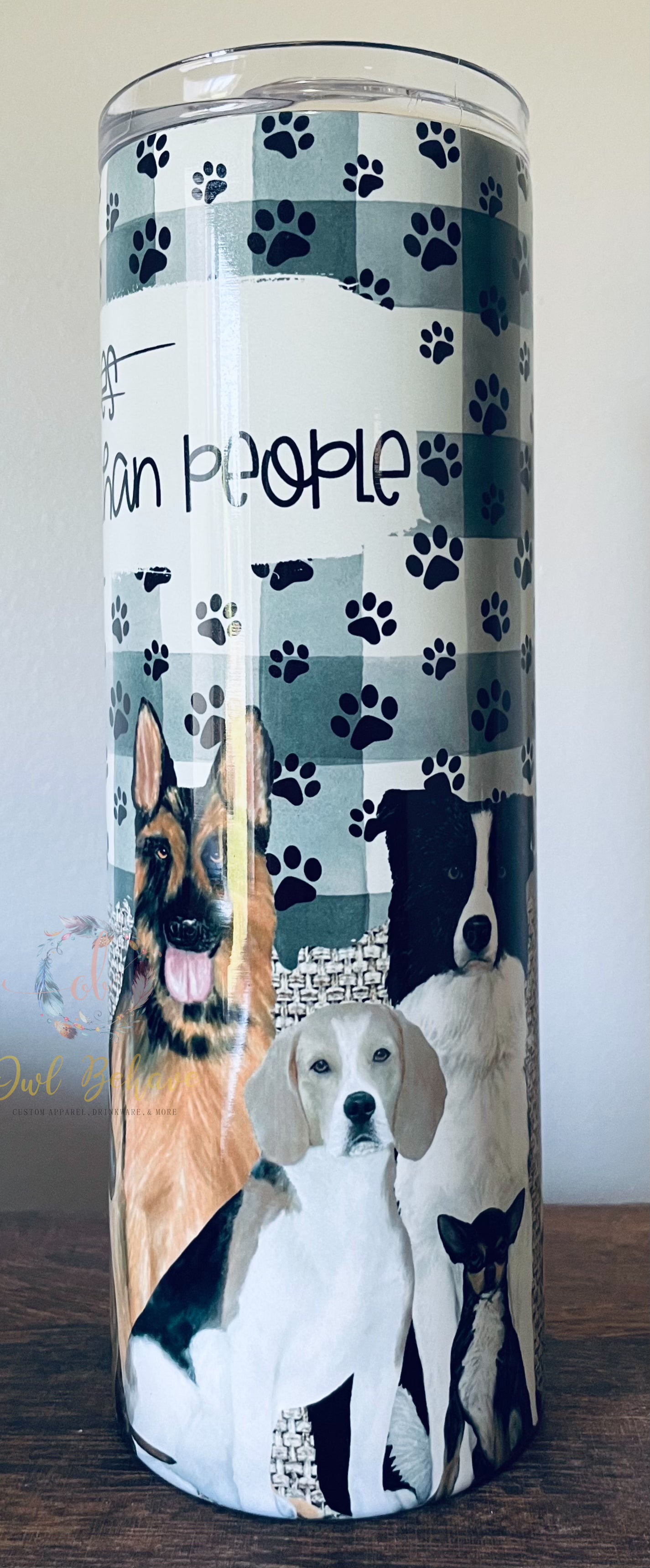 I Like Dogs More Than People Sublimation Tumbler