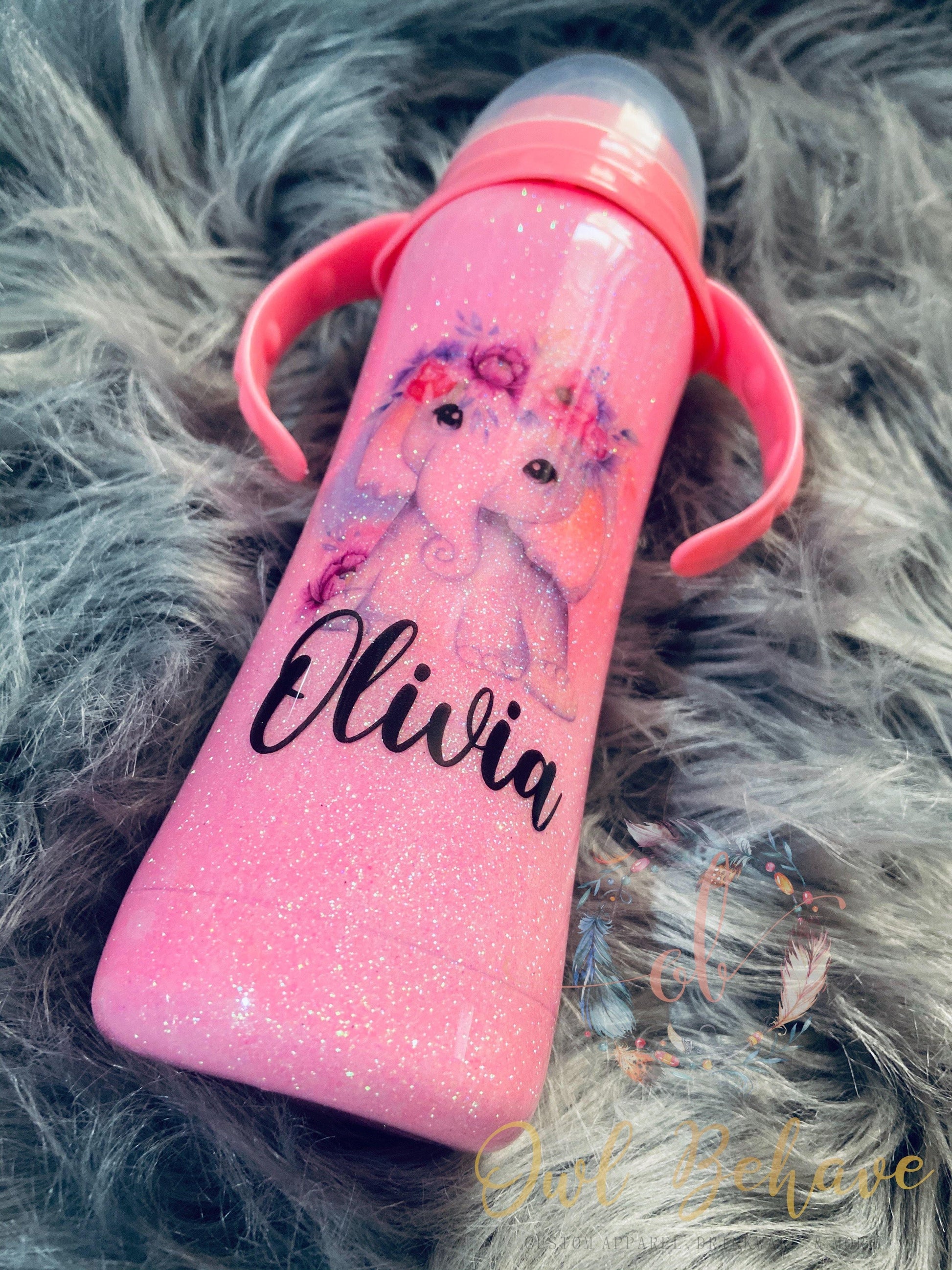 Elephant Baby Bottle Tumbler - OwlBehave 