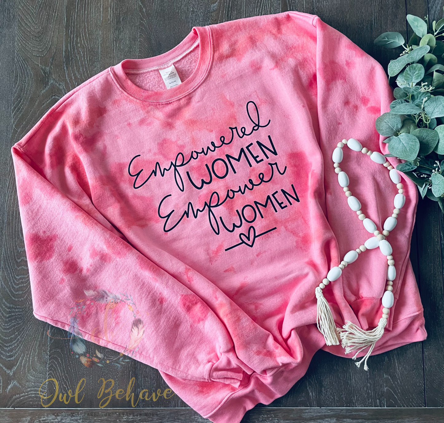 Empowered Women Ice Dyed Crewneck Sweatshirt