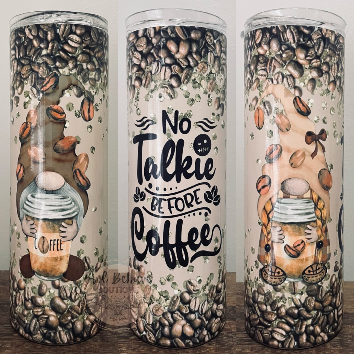 No Talkie Before Coffee Sublimation Tumbler