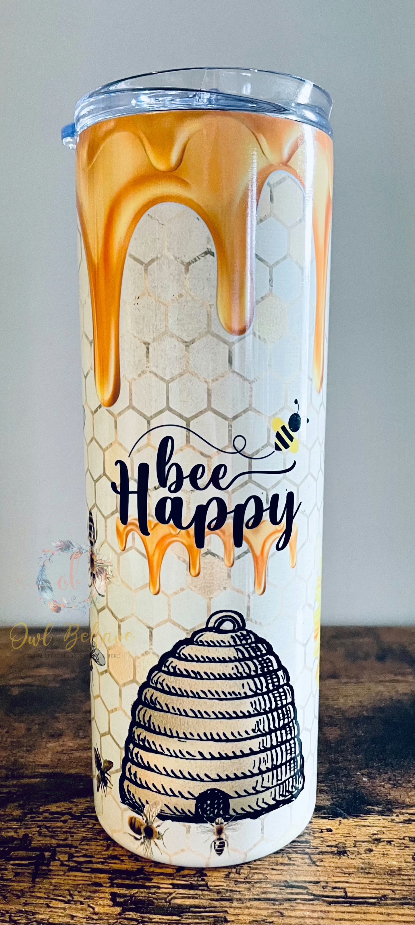 Bee Happy Sublimation Tumbler