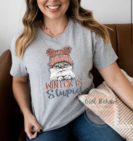 Winter Is Stupid Adult T-Shirt